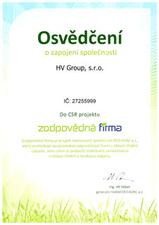 Osvědčení o zapojení do projektu - PDF ke stažení